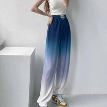 画像をギャラリービューアに読み込む, ファッショナブルなルーズグラデーションスポーツパンツ夏薄部カジュアルオーバーオールハイウエストストレートパンツ痩身パンツ