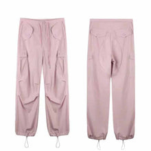 画像をギャラリービューアに読み込む, ピンクカジュアルパンツ女性の夏の薄いセクションハイウエストパンツルーズオーバーオール