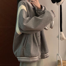 画像をギャラリービューアに読み込む, 原宿系スタイル ファッション おしゃれスボールジャケットスタジャンアウタージャケットストリートHIPHOPメンズ奇抜派手ワッペン大きいサイズバイカラーヒップホップ