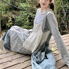 画像をギャラリービューアに読み込む, 3点セットアップキャミニットとレーススカートと长袖Tシャツかわいいセットガーリー