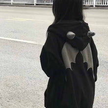 画像をギャラリービューアに読み込む, 新作ゆったりトップス小悪魔フードコート韓国版ゆったりカーディガン衛衣カップルファスナー付き帽子コート