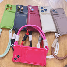 画像をギャラリービューアに読み込む, カードストラップ携帯電話ケーストラップ付きiPhone 15 iPhone 16 スマホケース韓国ファッション
