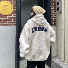 画像をギャラリービューアに読み込む, 韓国ファッショントップスアウター ボア ブルゾン フード付きオーバーサイズカジュアル コード