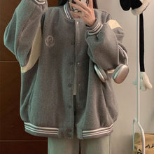 画像をギャラリービューアに読み込む, 原宿系スタイル ファッション おしゃれスボールジャケットスタジャンアウタージャケットストリートHIPHOPメンズ奇抜派手ワッペン大きいサイズバイカラーヒップホップ