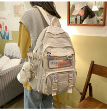 画像をギャラリービューアに読み込む, 大容量カジュアルバッグ バックパックリュック韓国風おしゃれ 中学 大学 学生 シンプル 通勤 軽量通学