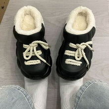 画像をギャラリービューアに読み込む, 韓国ファッションレースアップ ボア 厚底 EVA サンダルカジュアル防寒 軽量靴