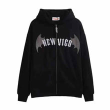 画像をギャラリービューアに読み込む, 新作ゆったりトップス小悪魔フードコート韓国版ゆったりカーディガン衛衣カップルファスナー付き帽子コート