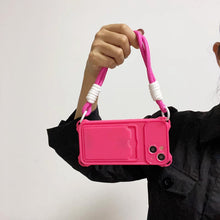 画像をギャラリービューアに読み込む, カードストラップ携帯電話ケーストラップ付きiPhone 15 iPhone 16 スマホケース韓国ファッション