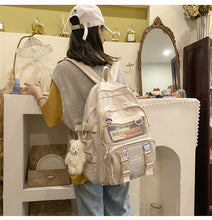 画像をギャラリービューアに読み込む, 大容量カジュアルバッグ バックパックリュック韓国風おしゃれ 中学 大学 学生 シンプル 通勤 軽量通学