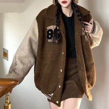 画像をギャラリービューアに読み込む, かわいいレトロガーリーボアスタジャケットコート韓国系
