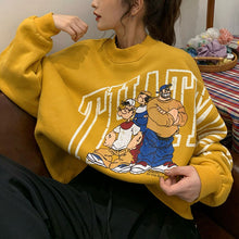 画像をギャラリービューアに読み込む, 可愛いオシャレ漫画カートゥーン プルオーバー パーカーレデイーズ韓国系