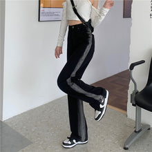 画像をギャラリービューアに読み込む, ハイウエスト 切り替えデニムパンツレデイーズ原宿風