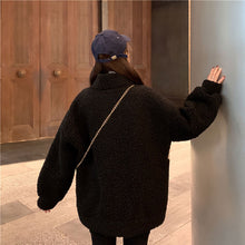 画像をギャラリービューアに読み込む, 防寒防風くま柄ゆったりシンプルトップス可愛いコートジャケット韓国風 冬レデイーズ