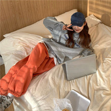 画像をギャラリービューアに読み込む, 裏起毛パンツ ジョガーパンツゆったりストリート系レデイーズ ハイウエスト ボトムス