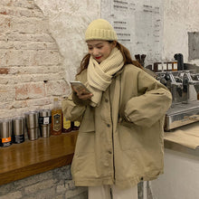 画像をギャラリービューアに読み込む, 韓国風襟付きボアビッグジャケットコートレデイーズ