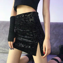 画像をギャラリービューアに読み込む, チャイナ風ミニスカート スリット入り ブラック 黒 ダンス 衣装 ヒップホップ コスチューム 韓国ファッション 大きいサイズ 個性的 服 原宿系