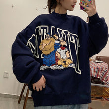 画像をギャラリービューアに読み込む, 可愛いオシャレ漫画カートゥーン プルオーバー パーカーレデイーズ韓国系