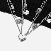 画像をギャラリービューアに読み込む, おしゃれネットペアマグネットハートネックレスセット