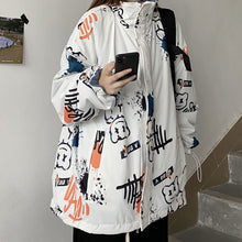 画像をギャラリービューアに読み込む, 原宿系リバーシブルくまゆったりトップスコートジャケットレデイーズファッション