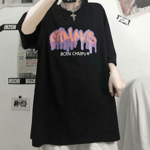 画像をギャラリービューアに読み込む, 原宿系Tシャツ ストリートロゴ ビッグシルエット半袖 トップス ダンス 衣装 ヒップホップ コスチューム