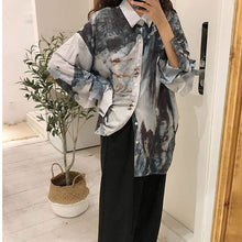 画像をギャラリービューアに読み込む, ファッション レディース トレンド ゆったり 大きめ ビッグシルエット カジュアル ストリート ヴィンテージ風 絵画風 メンズライク 春服 秋服