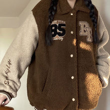 画像をギャラリービューアに読み込む, かわいいレトロガーリーボアスタジャケットコート韓国系