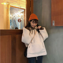 画像をギャラリービューアに読み込む, 可愛いオシャレハイネックボアパーカー韓国系ガーリー