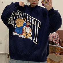 画像をギャラリービューアに読み込む, 可愛いオシャレ漫画カートゥーン プルオーバー パーカーレデイーズ韓国系
