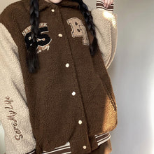 画像をギャラリービューアに読み込む, かわいいレトロガーリーボアスタジャケットコート韓国系