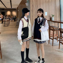 画像をギャラリービューアに読み込む, 3点セット学生風アップベストとシャツとミニスカートカジュアルセットアップ