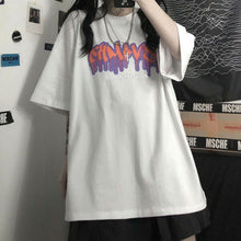 画像をギャラリービューアに読み込む, 原宿系Tシャツ ストリートロゴ ビッグシルエット半袖 トップス ダンス 衣装 ヒップホップ コスチューム