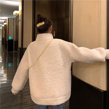 画像をギャラリービューアに読み込む, 防寒防風くま柄ゆったりシンプルトップス可愛いコートジャケット韓国風 冬レデイーズ