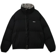 画像をギャラリービューアに読み込む, 防寒防風ゆったり裏地チェックダウンジャケットコート韓国系