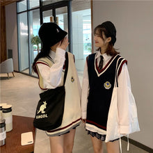 画像をギャラリービューアに読み込む, 3点セット学生風アップベストとシャツとミニスカートカジュアルセットアップ
