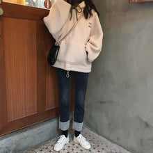 画像をギャラリービューアに読み込む, 可愛いオシャレハイネックボアパーカー韓国系ガーリー