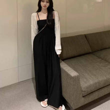 画像をギャラリービューアに読み込む, 2点セットドルマン袖トップスシャツとパンツカーディガン サロペット韓国っぱレデイーズカジュアル