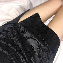 画像をギャラリービューアに読み込む, チャイナ風ミニスカート スリット入り ブラック 黒 ダンス 衣装 ヒップホップ コスチューム 韓国ファッション 大きいサイズ 個性的 服 原宿系