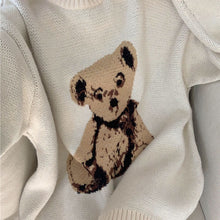 画像をギャラリービューアに読み込む, レトロオーバーサイズテディベアかわいいニットセーターレデイーズ