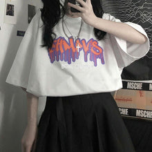 画像をギャラリービューアに読み込む, 原宿系Tシャツ ストリートロゴ ビッグシルエット半袖 トップス ダンス 衣装 ヒップホップ コスチューム