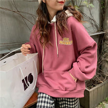 画像をギャラリービューアに読み込む, かわいいベアバックプリントバイカラーフーディーパーカー