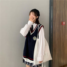 画像をギャラリービューアに読み込む, 3点セット学生風アップベストとシャツとミニスカートカジュアルセットアップ