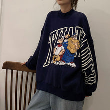 画像をギャラリービューアに読み込む, 可愛いオシャレ漫画カートゥーン プルオーバー パーカーレデイーズ韓国系