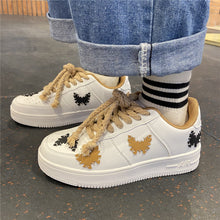 画像をギャラリービューアに読み込む, 歩きやすいラテカラーストリングスニーカーシューズ レディース