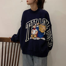 画像をギャラリービューアに読み込む, 可愛いオシャレ漫画カートゥーン プルオーバー パーカーレデイーズ韓国系