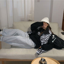 画像をギャラリービューアに読み込む, 裏起毛パンツ ジョガーパンツゆったりストリート系レデイーズ ハイウエスト ボトムス