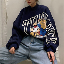 画像をギャラリービューアに読み込む, 可愛いオシャレ漫画カートゥーン プルオーバー パーカーレデイーズ韓国系