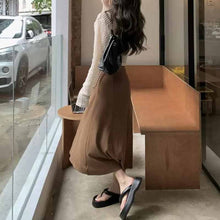 画像をギャラリービューアに読み込む, 2点セット ニットキャミワンピースロング丈カジュアル