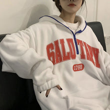 画像をギャラリービューアに読み込む, ストリート個性的ハーフジップロゴパーカー長袖トップストレーナー