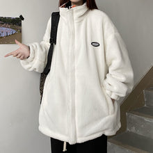 画像をギャラリービューアに読み込む, 原宿系リバーシブルくまゆったりトップスコートジャケットレデイーズファッション