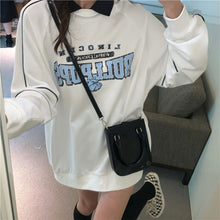 画像をギャラリービューアに読み込む, ストリート系レトロプリント長袖トップスカジュアルパーカートレーナー